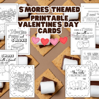 S’Mores Printable Valentine’s Day Cards FB