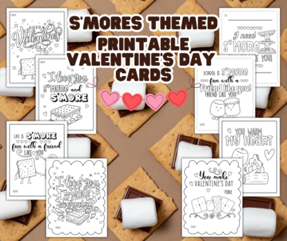 S’Mores Printable Valentine’s Day Cards FB