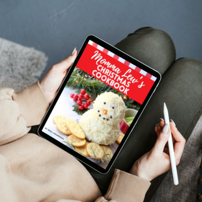 Christmas Cookbook on an iPad