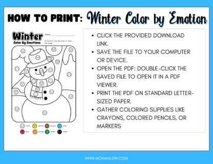 How to Print Winter Color by Emotion