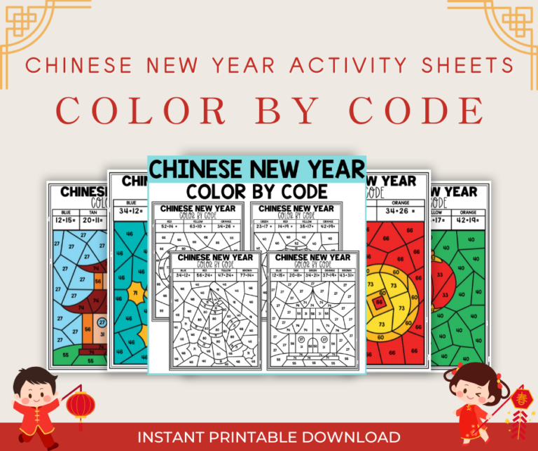 chinese new year coloring sheets 2025