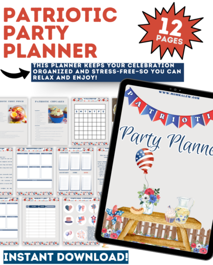 Printable Patriotic Party Planner for Easy Party Planning - Image 2