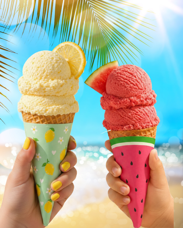 Summer Fruit Ice Cream Cone Wrapper Bundle